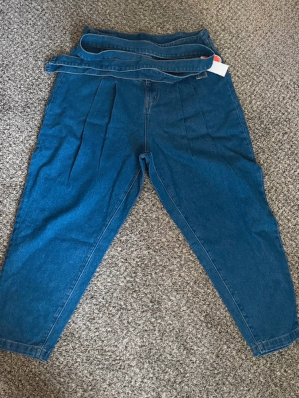 Cider Dark Blue Boyfriend Jeans with Belt